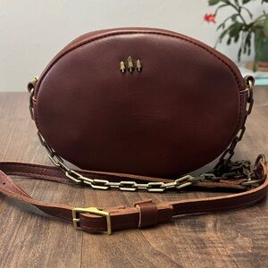 Portland leather chestnut Roswell purse.